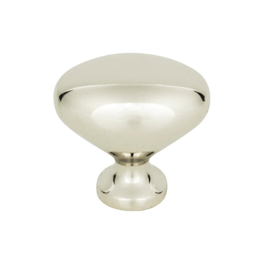 ATLAS A804-PN Robin Egg 1 1/4" Length Oval Knob - Polished Nickel