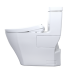 TOTO MW6264726CEFGA#01 Washlet+ Aimes One-Piece Elongated 1.28 Gpf Toilet With Auto Flush S7 Contemporary Bidet Seat - Cotton White