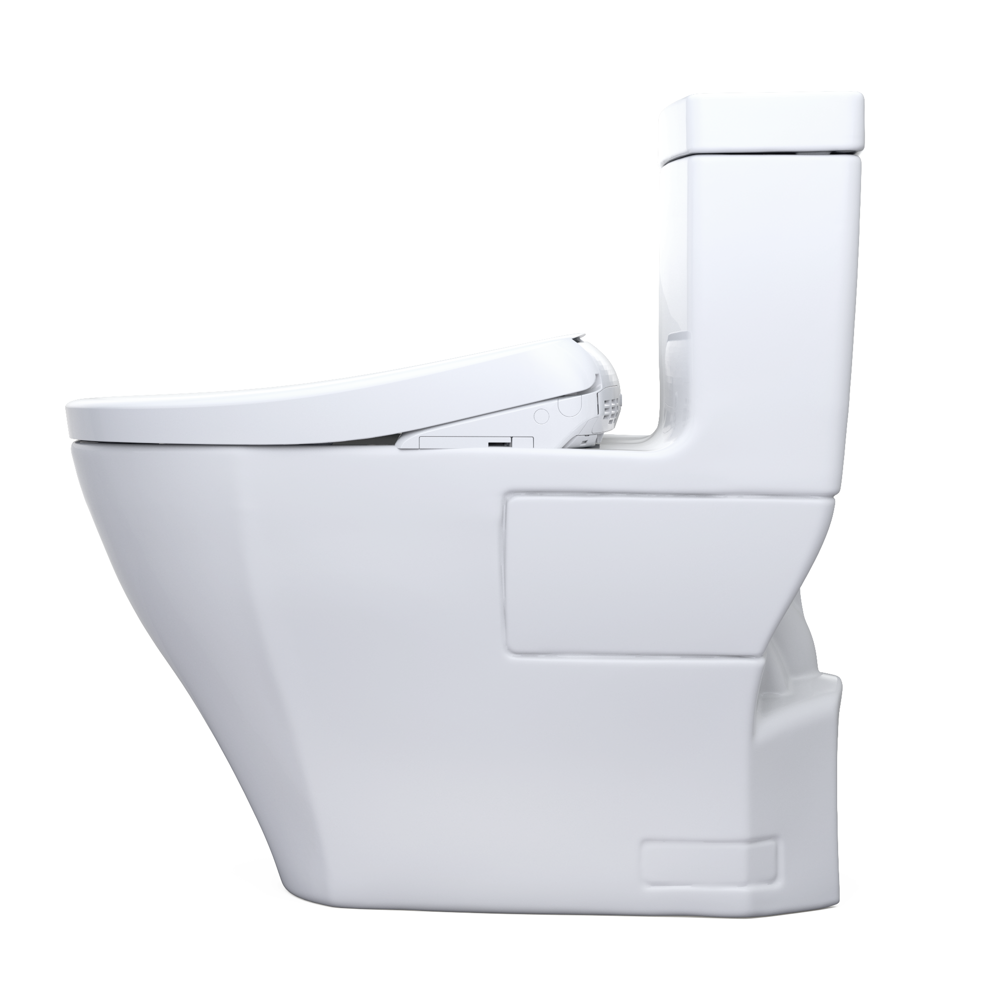TOTO MW6264736CEFGA#01 Washlet+ Aimes One-Piece Elongated 1.28 Gpf Toilet With Auto Flush S7A Contemporary Bidet Seat - Cotton White