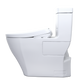 TOTO MW6264736CEFG#01 WASHLET+ Aimes One-Piece Elongated 1.28 GPF Toilet and Contemporary WASHLET S7A Contemporary Bidet Seat , Cotton White