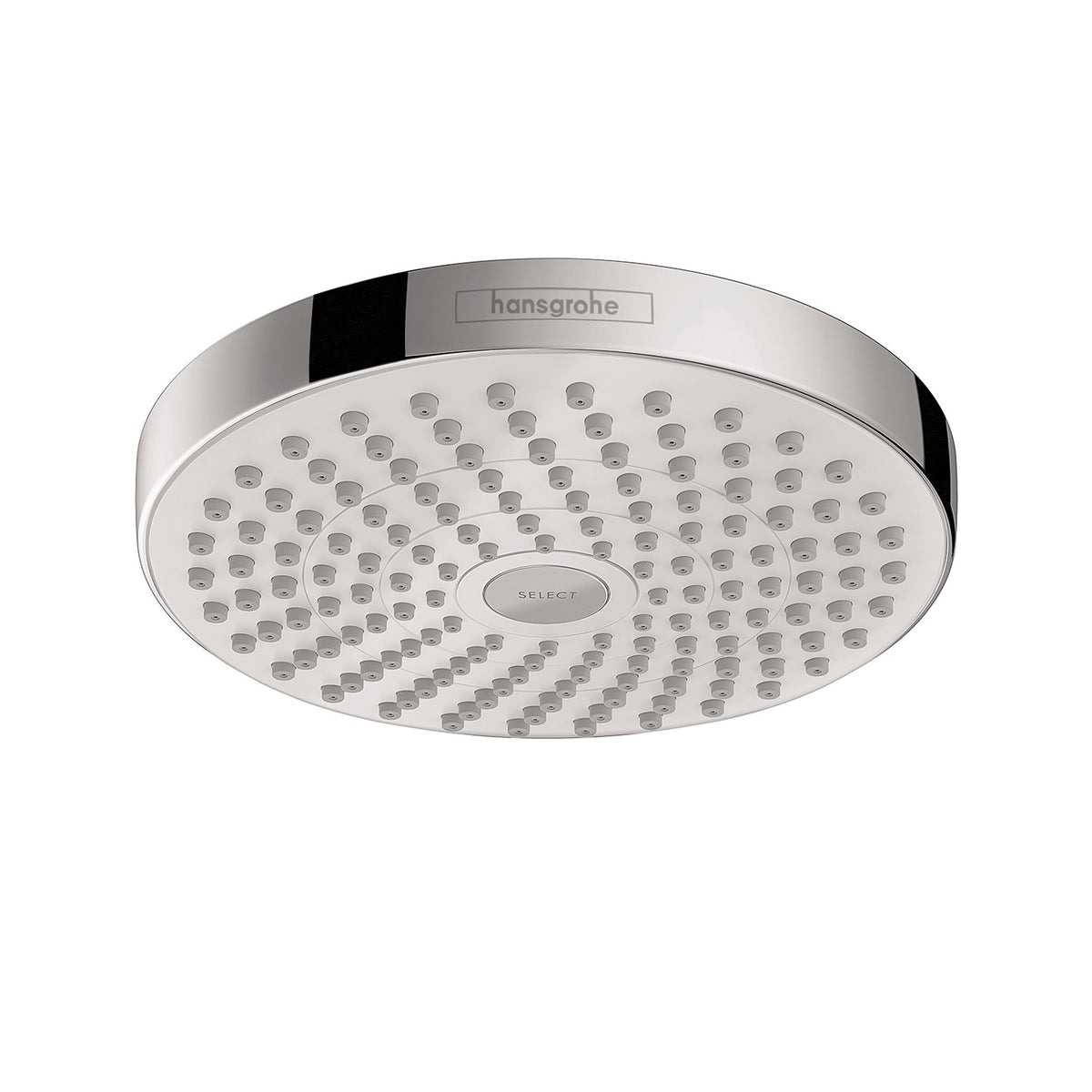HANSGROHE 04388400 Croma Select S Showerhead 180 2-Jet, 1.8 GPM - White/Chrome