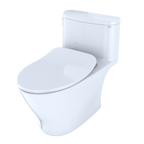 TOTO MS642234CUFG#01 Nexus 1G One-Piece Elongated 1.0 Gpf Universal Height Toilet With Cefiontect And Ss234 Softclose Seat - Cotton White