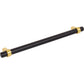 JEFFREY ALEXANDER 5224MBBG Key Grande 224 mm Center-to-Center Bar Pull - Matte Black w/Brushed Gold