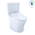 TOTO MS446234CEMGN#01 Aquia Iv Two-Piece Elongated Dual Flush 1.28 And 0.9 Gpf Toilet With Cefiontect And Softclose Seat - Cotton White