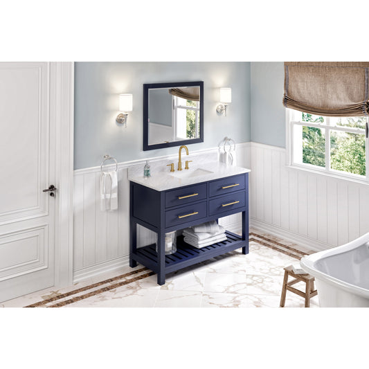 JEFFREY ALEXANDER VN2WAV-48-BL-NT 48" Hale Blue Wavecrest Vanity - Hale Blue