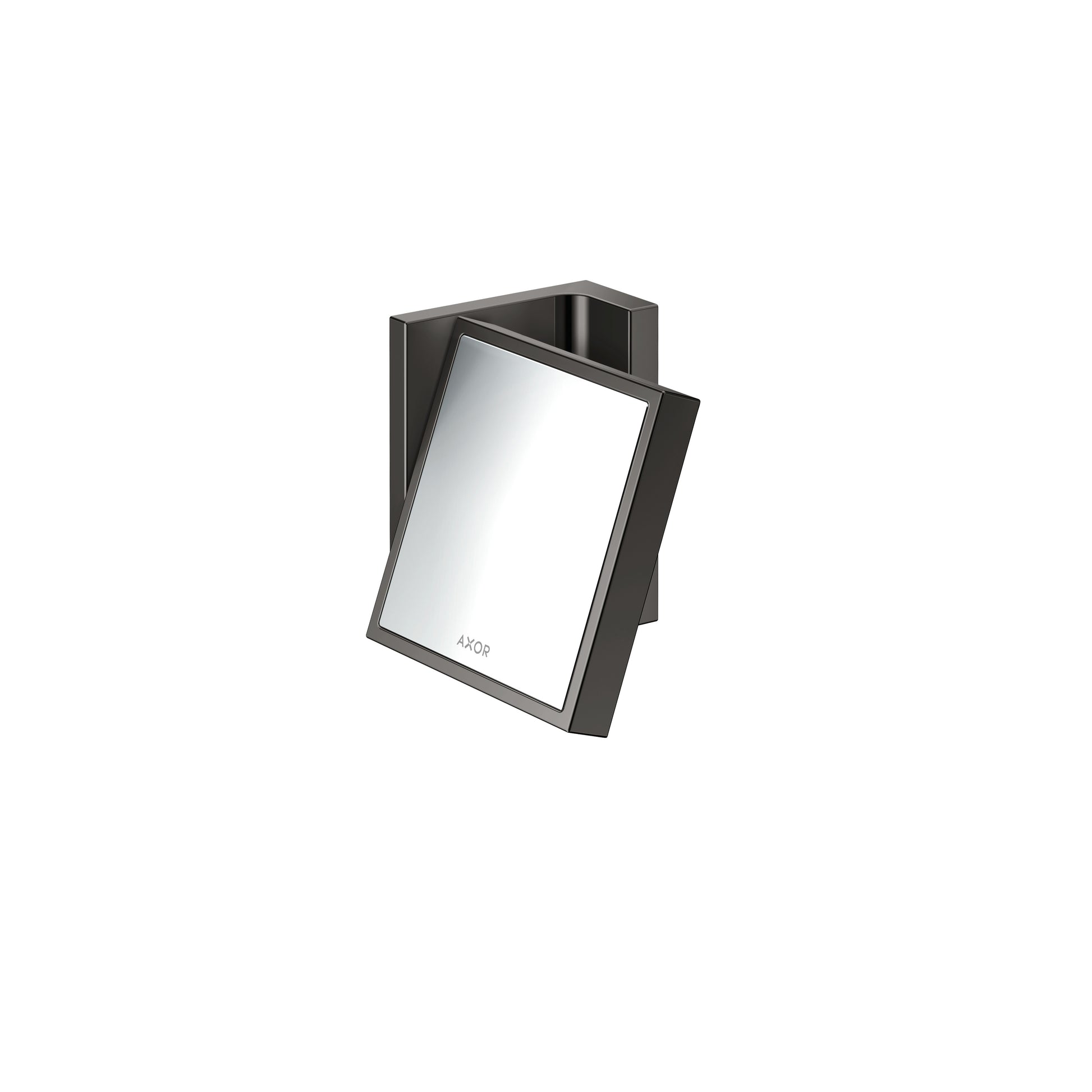 AXOR Universal Rectangular  Shaving Mirror in Polished Black Chrome