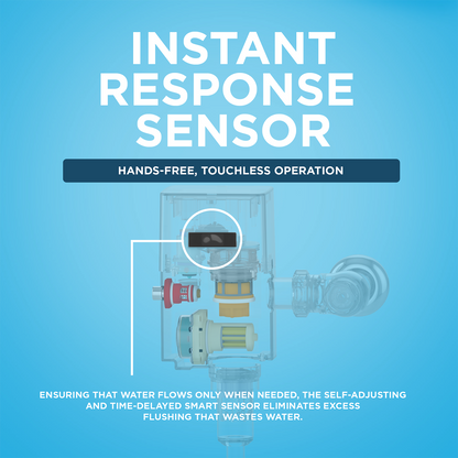 TOTO TET6GB#CP Ecopower Touchless 1.6 Gpf Toilet Flush Valve With 24 Inch Vacuum Breaker Set - Polished Chrome