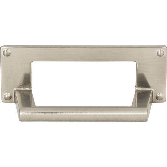 ATLAS A301-BRN Bradbury 3" Center to Center Cup/Bin Pull - Brushed Nickel