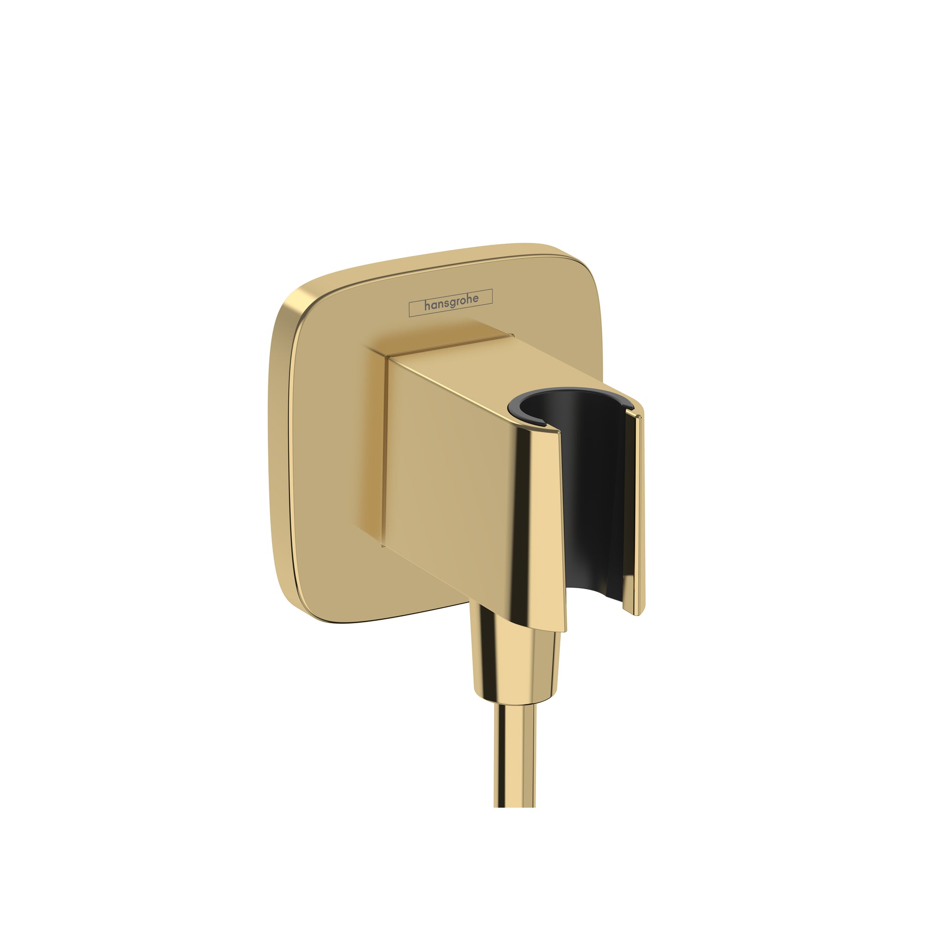 HANSGROHE 26887991 FixFit Q Wall Outlet with Handshower Holder in Polished Gold Optic