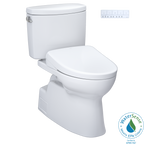 TOTO MW4744726CEFG#01 Washlet+ Vespin Ii Two-Piece Elongated 1.28 Gpf Toilet And Washlet+ S7 Contemporary Bidet Seat - Cotton White