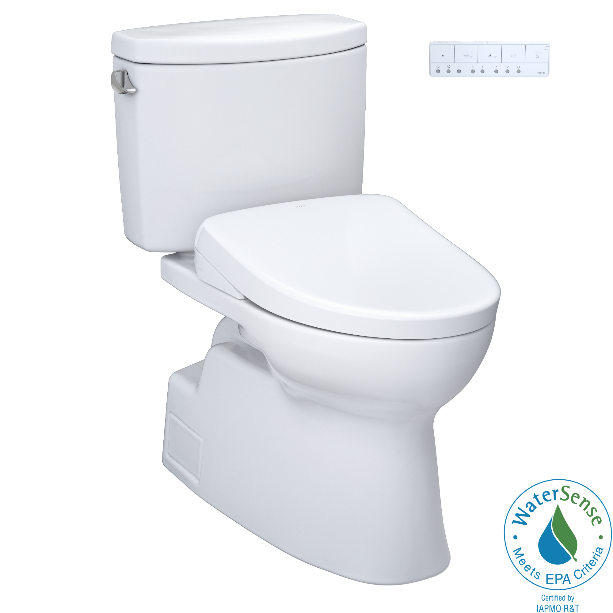TOTO MW4744736CEFG#01 Washlet+ Vespin Ii Two-Piece Elongated 1.28 Gpf Toilet And Washlet+ S7A Contemporary Bidet Seat - Cotton White