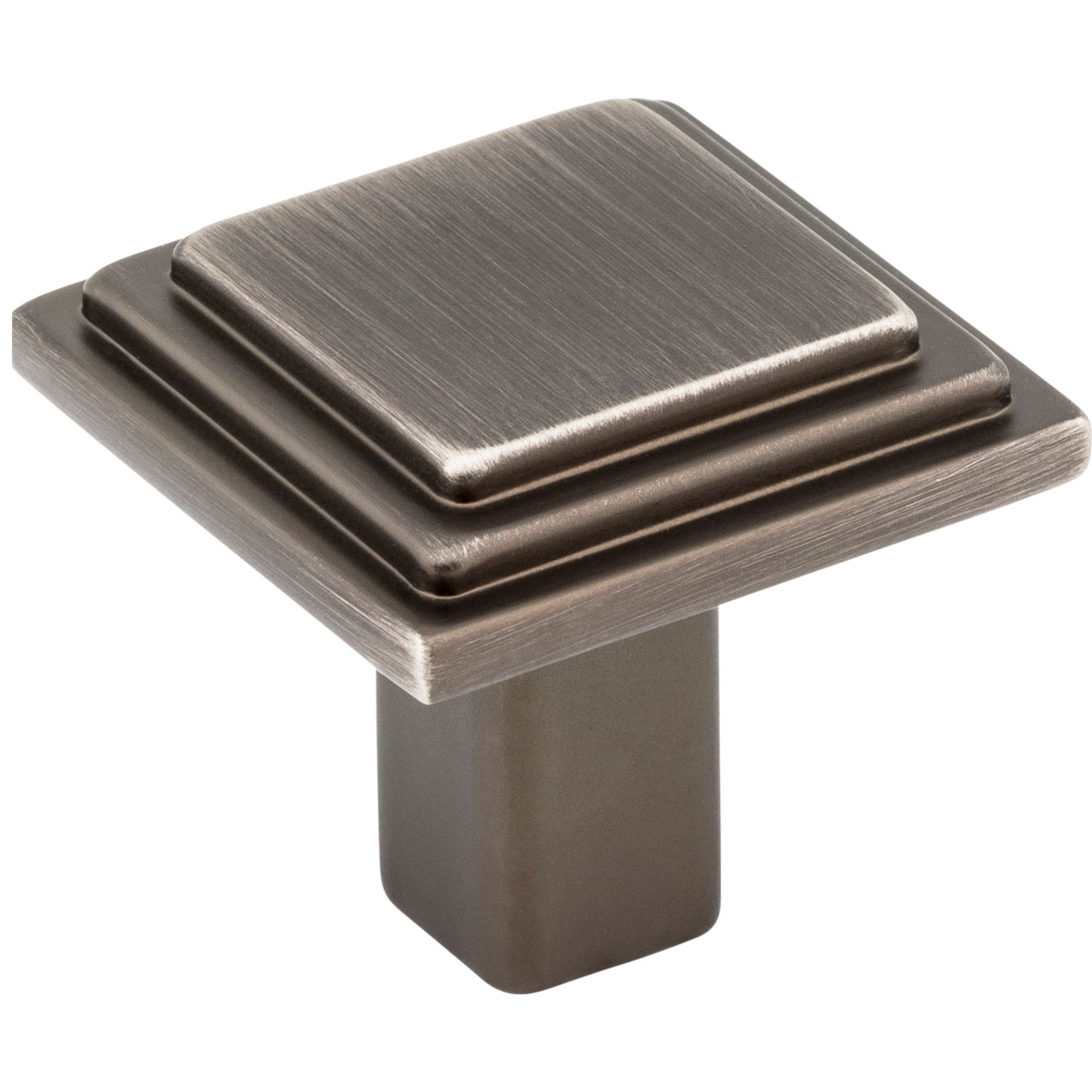 ELEMENTS 351BNBDL Calloway 1-1/8" Length Square Knob , Brushed Pewter