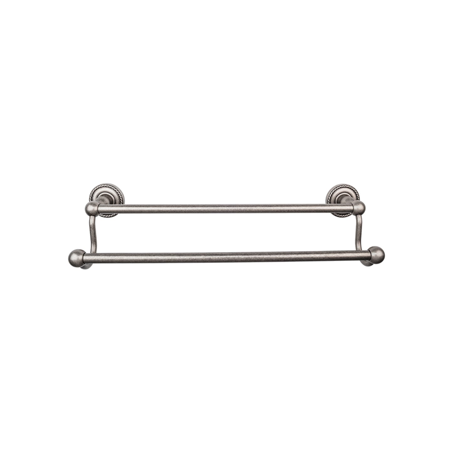 TOP KNOBS ED9APF TOP BATH (R) Edwardian Bath Double 26 1/2" Wall Mounted Towel Bar - Antique Pewter