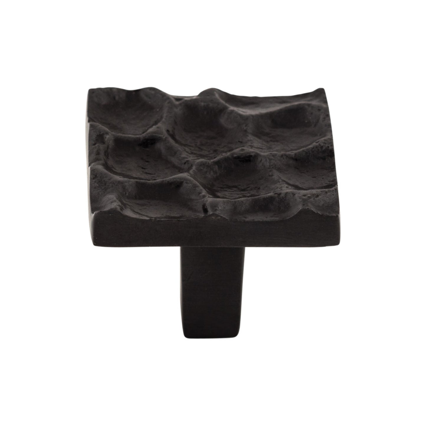 TOP KNOBS TK301CB Cobblestone 1 3/8" Length Square Knob - Coal Black