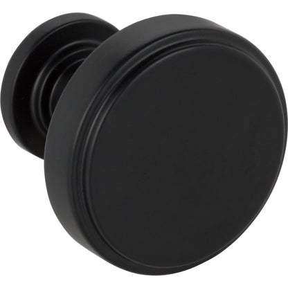 JEFFREY ALEXANDER 171MB Richard 1-1/4" Diameter Round Knob - Matte Black