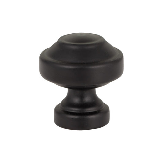 ATLAS A640-BL Malin 1 1/8" Length Mushroom Knob - Matte Black