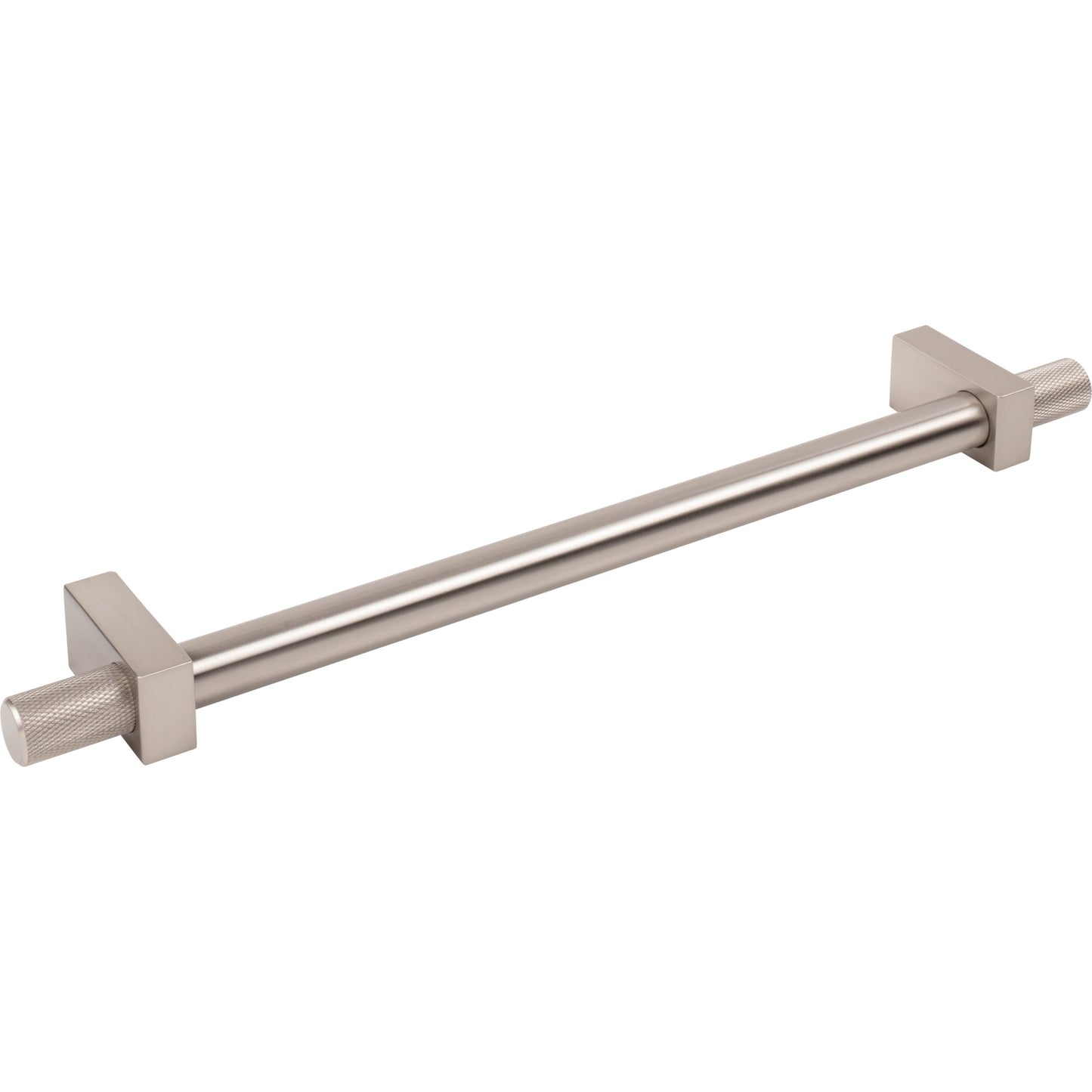 JEFFREY ALEXANDER 698-12SN Larkin Knurled Ends 12" Center-to-Center Appliance Pull - Satin Nickel