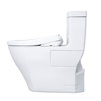 TOTO MW6244736CEFGA#01 Washlet+ Legato One-Piece Elongated 1.28 Gpf Toilet With Auto Flush S7A Contemporary Bidet Seat - Cotton White