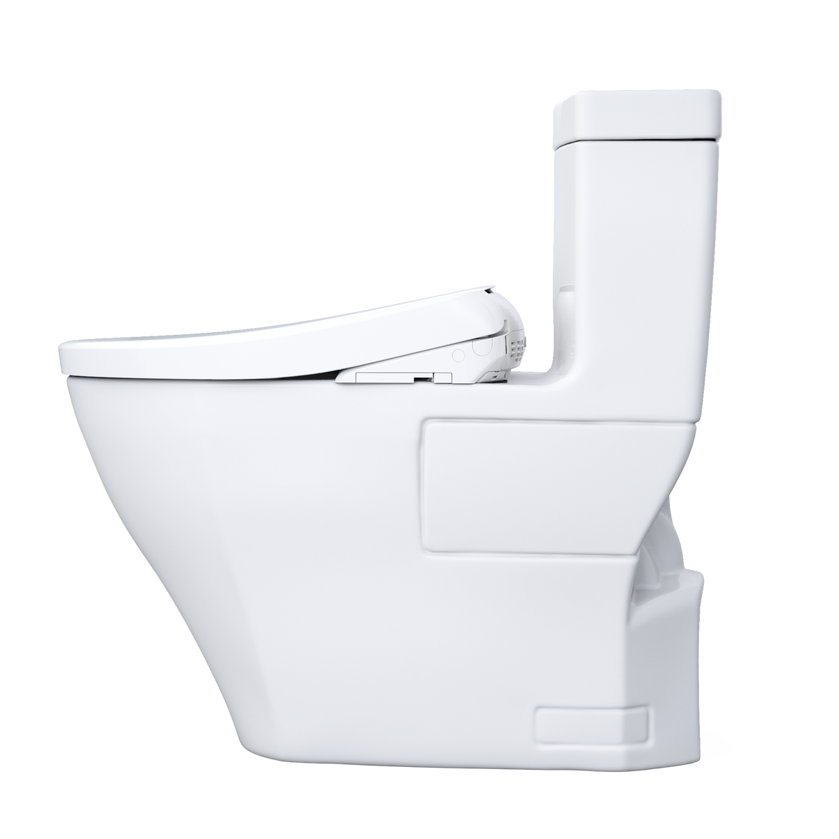 TOTO MW6244736CEFG#01 Washlet+ Legato One-Piece Elongated 1.28 Gpf Toilet And Contemporary Washlet S7A Contemporary Bidet Seat - Cotton White