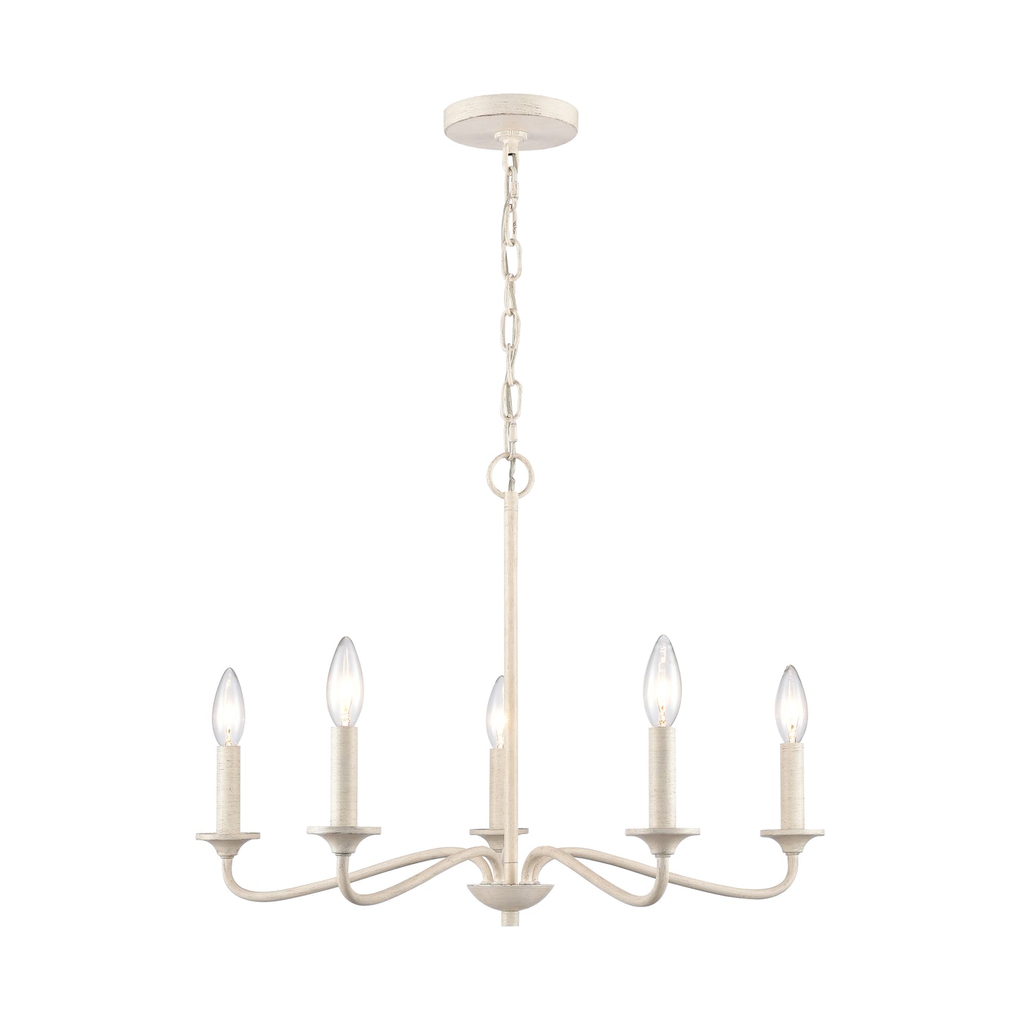 ELK SHOWROOM EC89686/5 Quinn 24'' Wide 5-Light Chandelier - Antique White