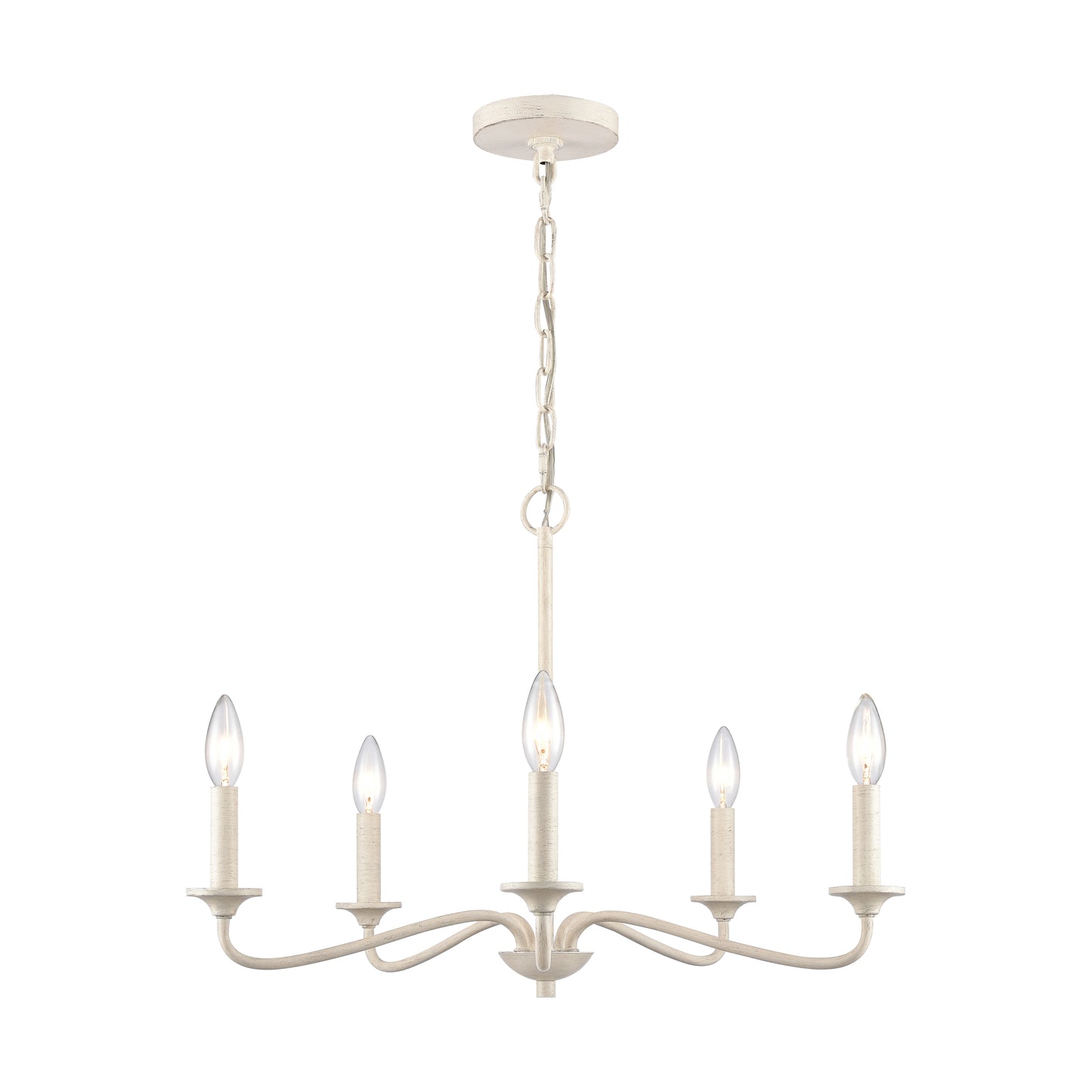 ELK SHOWROOM EC89686/5 Quinn 24'' Wide 5-Light Chandelier - Antique White