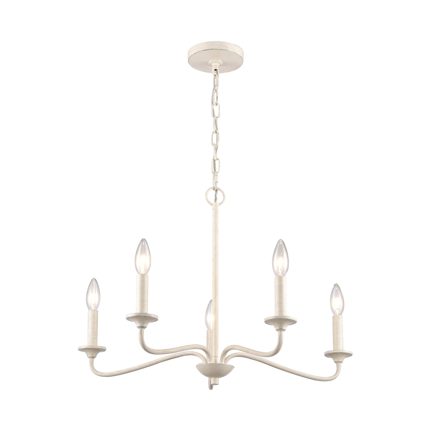 ELK SHOWROOM EC89686/5 Quinn 24'' Wide 5-Light Chandelier - Antique White