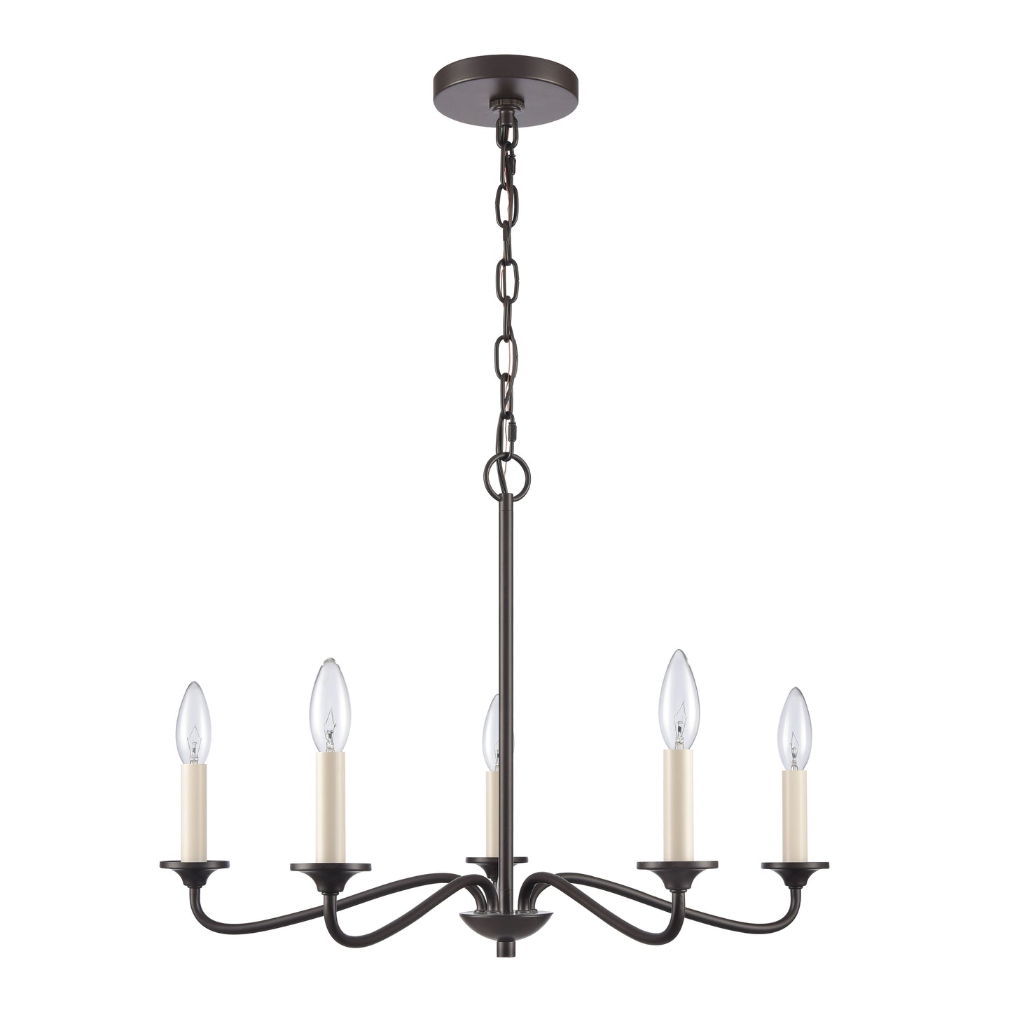 ELK SHOWROOM EC89687/5 Quinn 24'' Wide 5-Light Chandelier - Old Bronze