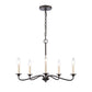 ELK SHOWROOM EC89687/5 Quinn 24'' Wide 5-Light Chandelier - Old Bronze