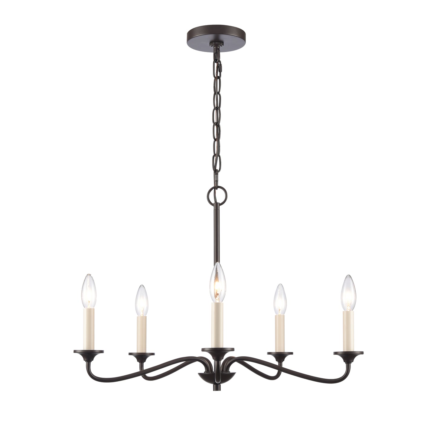 ELK SHOWROOM EC89687/5 Quinn 24'' Wide 5-Light Chandelier - Old Bronze