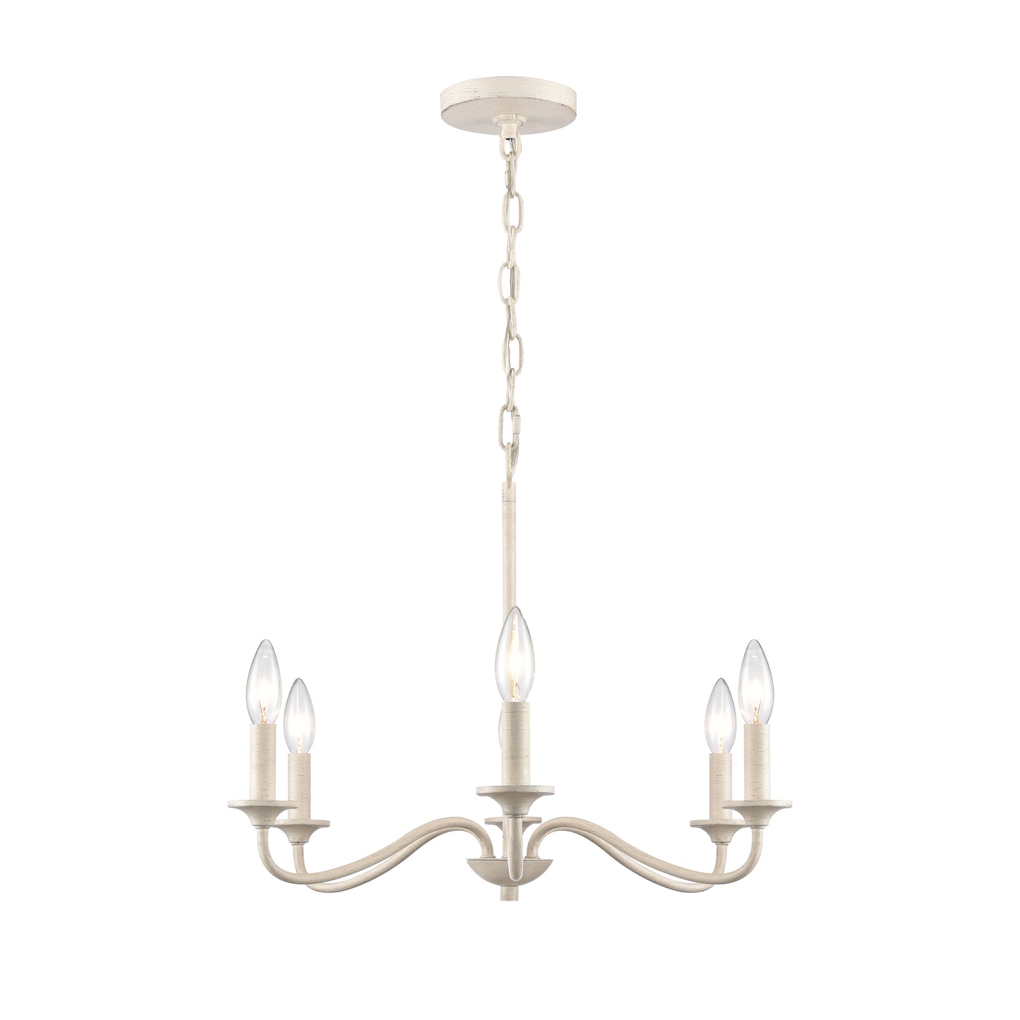 ELK SHOWROOM EC89688/6 Quinn 30'' Wide 6-Light Chandelier - Antique White