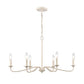 ELK SHOWROOM EC89688/6 Quinn 30'' Wide 6-Light Chandelier - Antique White