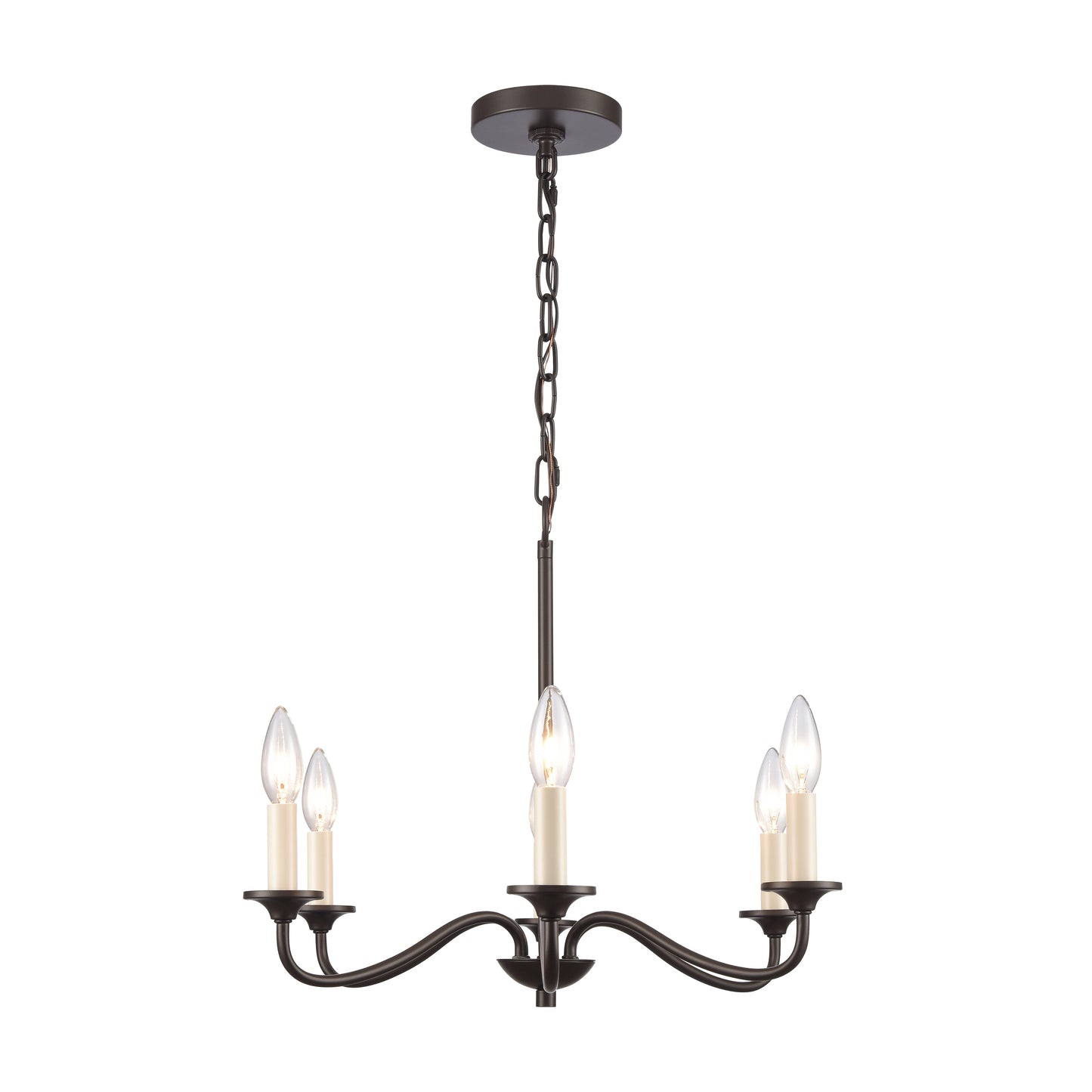 ELK SHOWROOM EC89689/6 Quinn 30'' Wide 6-Light Chandelier - Old Bronze