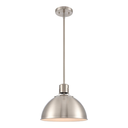 ELK SHOWROOM EC89735/1 Zayne 12'' Wide 1-Light Pendant - Brushed Nickel