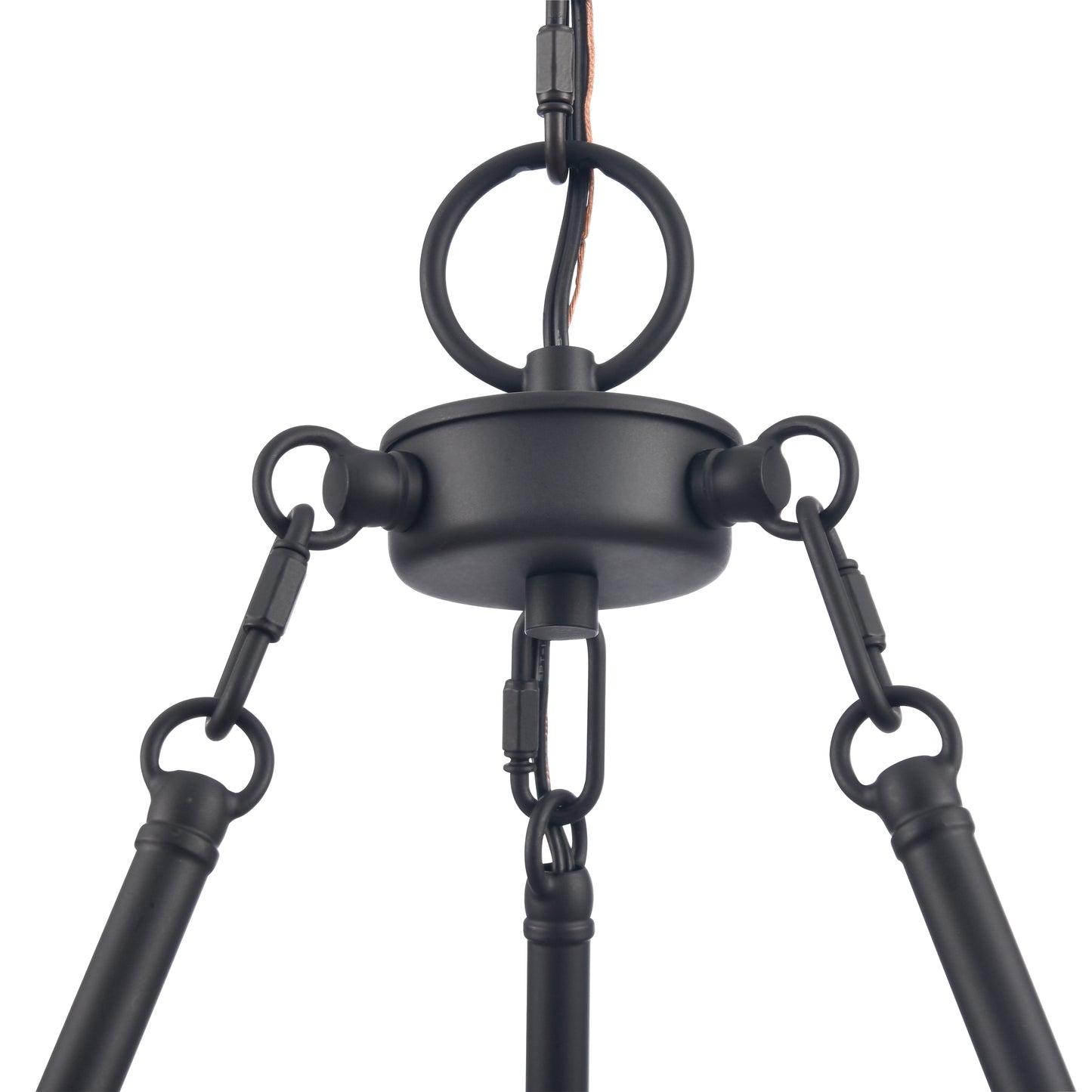 ELK SHOWROOM EC89766/5 Rydell 24.5'' Wide 5-Light Chandelier - Matte Black and Parchment