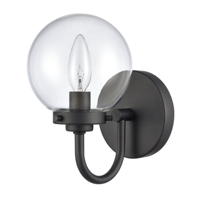 ELK SHOWROOM EC89930/1 Fairbanks 8.5'' High 1-Light Sconce - Matte Black with Clear