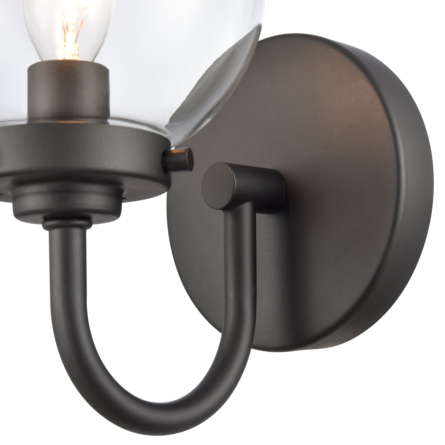 ELK SHOWROOM EC89930/1 Fairbanks 8.5'' High 1-Light Sconce - Matte Black with Clear