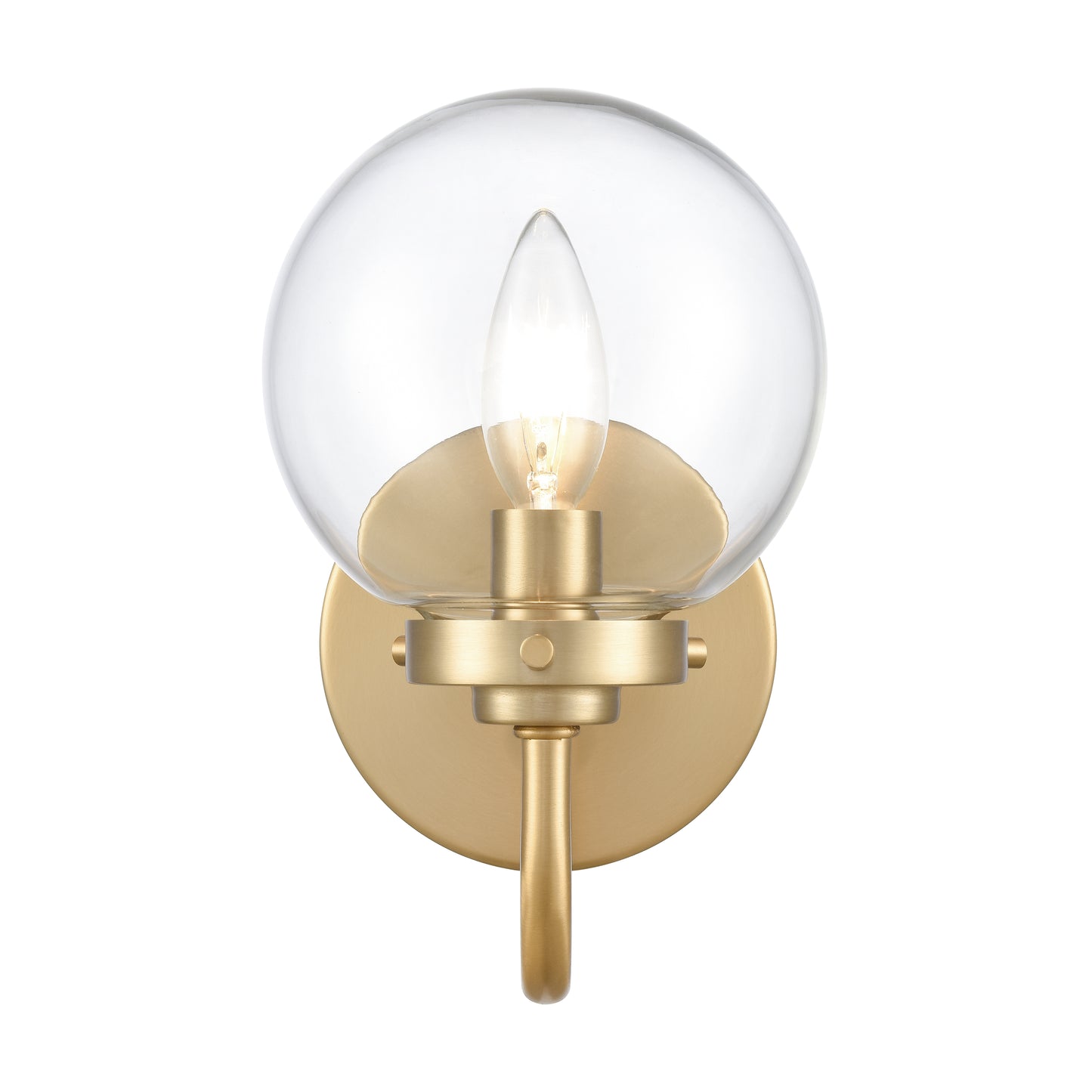 ELK SHOWROOM EC89940/1 Fairbanks 8.5'' High 1-Light Sconce - Brushed Gold and Clear