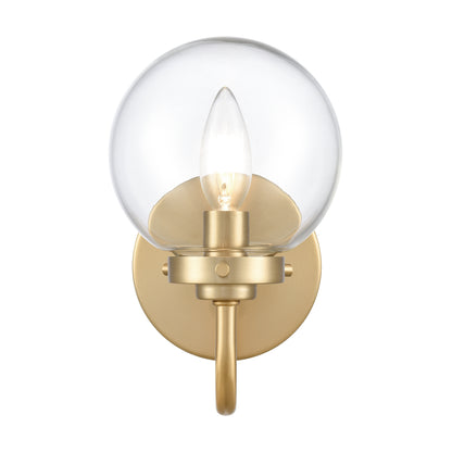 ELK SHOWROOM EC89940/1 Fairbanks 8.5'' High 1-Light Sconce - Brushed Gold and Clear