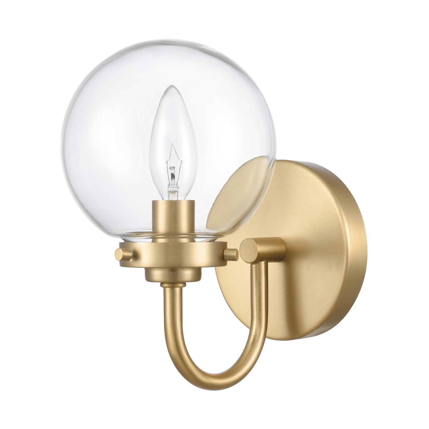 ELK SHOWROOM EC89940/1 Fairbanks 8.5'' High 1-Light Sconce - Brushed Gold and Clear