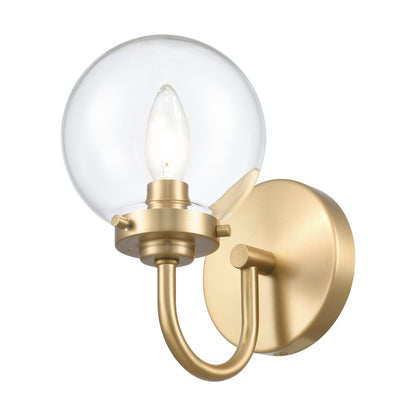 ELK SHOWROOM EC89940/1 Fairbanks 8.5'' High 1-Light Sconce - Brushed Gold and Clear