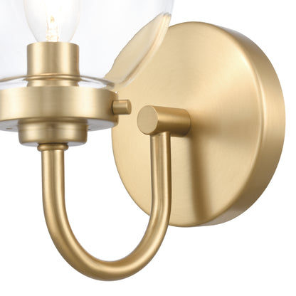 ELK SHOWROOM EC89940/1 Fairbanks 8.5'' High 1-Light Sconce - Brushed Gold and Clear