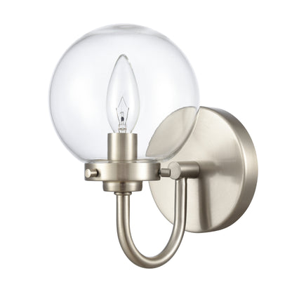 ELK SHOWROOM EC89950/1 Fairbanks 8.5'' High 1-Light Sconce - Brushed Nickel and Clear