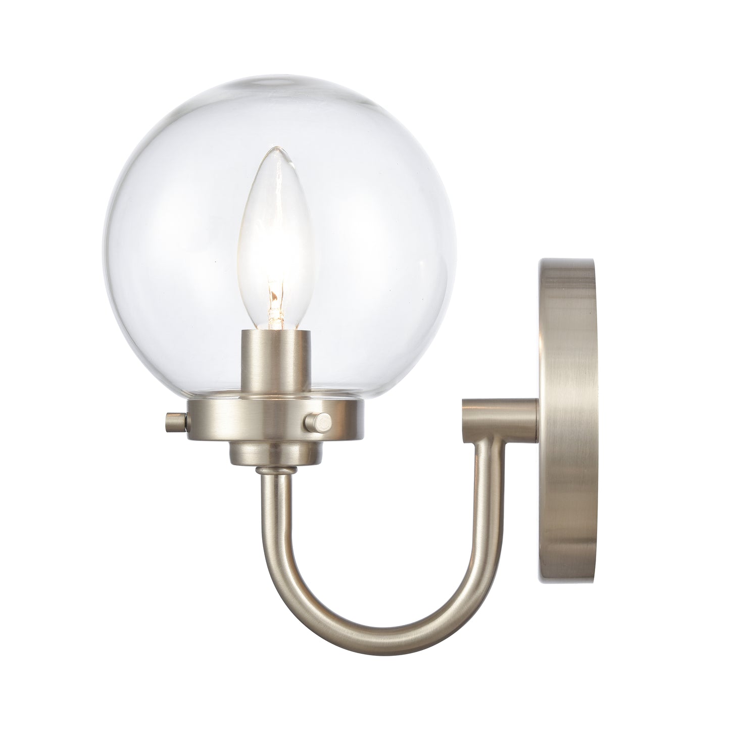 ELK SHOWROOM EC89950/1 Fairbanks 8.5'' High 1-Light Sconce - Brushed Nickel and Clear