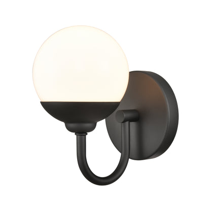 ELK SHOWROOM EC89960/1 Fairbanks 8.5'' High 1-Light Sconce - Matte Black with Opal