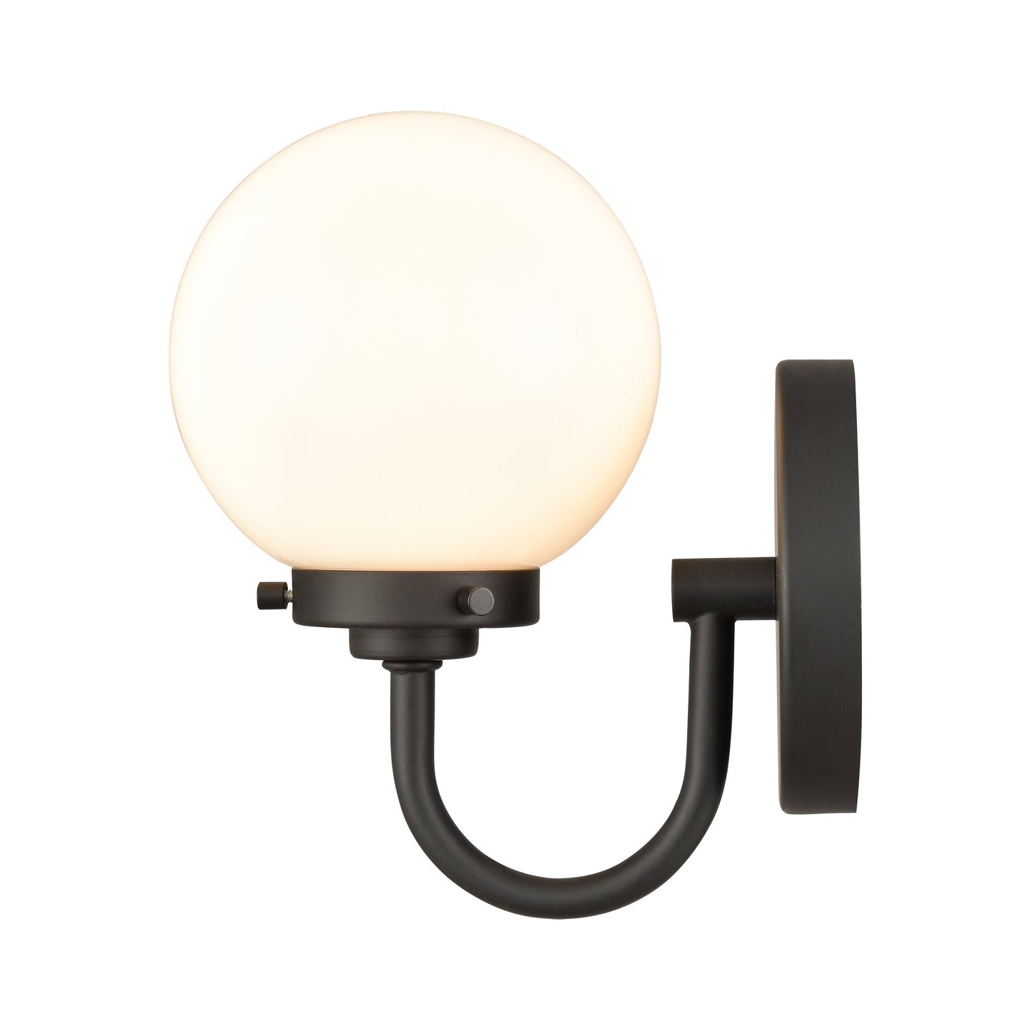 ELK SHOWROOM EC89960/1 Fairbanks 8.5'' High 1-Light Sconce - Matte Black with Opal