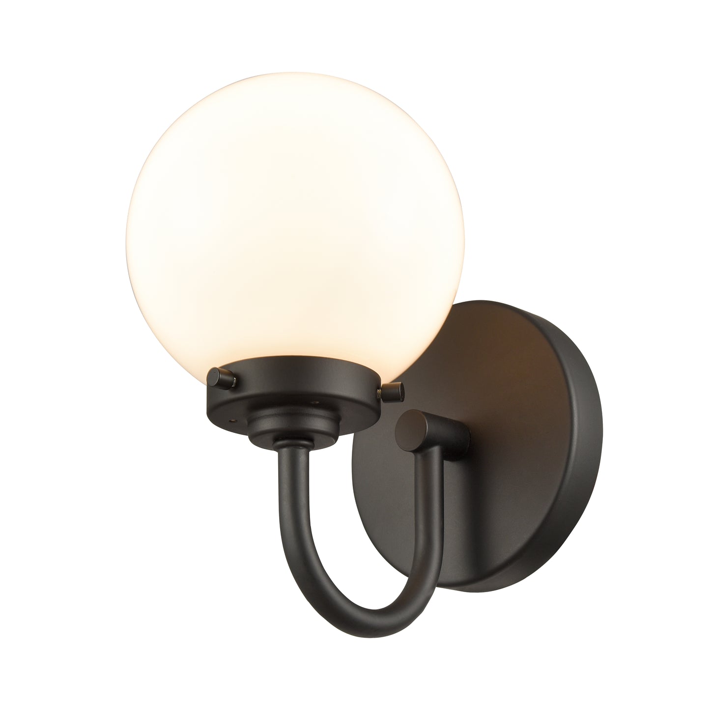 ELK SHOWROOM EC89960/1 Fairbanks 8.5'' High 1-Light Sconce - Matte Black with Opal