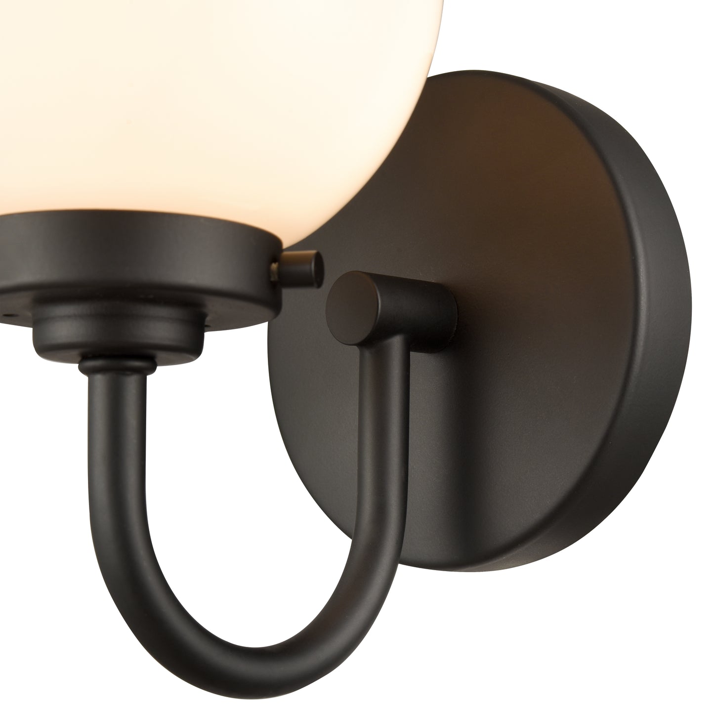 ELK SHOWROOM EC89960/1 Fairbanks 8.5'' High 1-Light Sconce - Matte Black with Opal