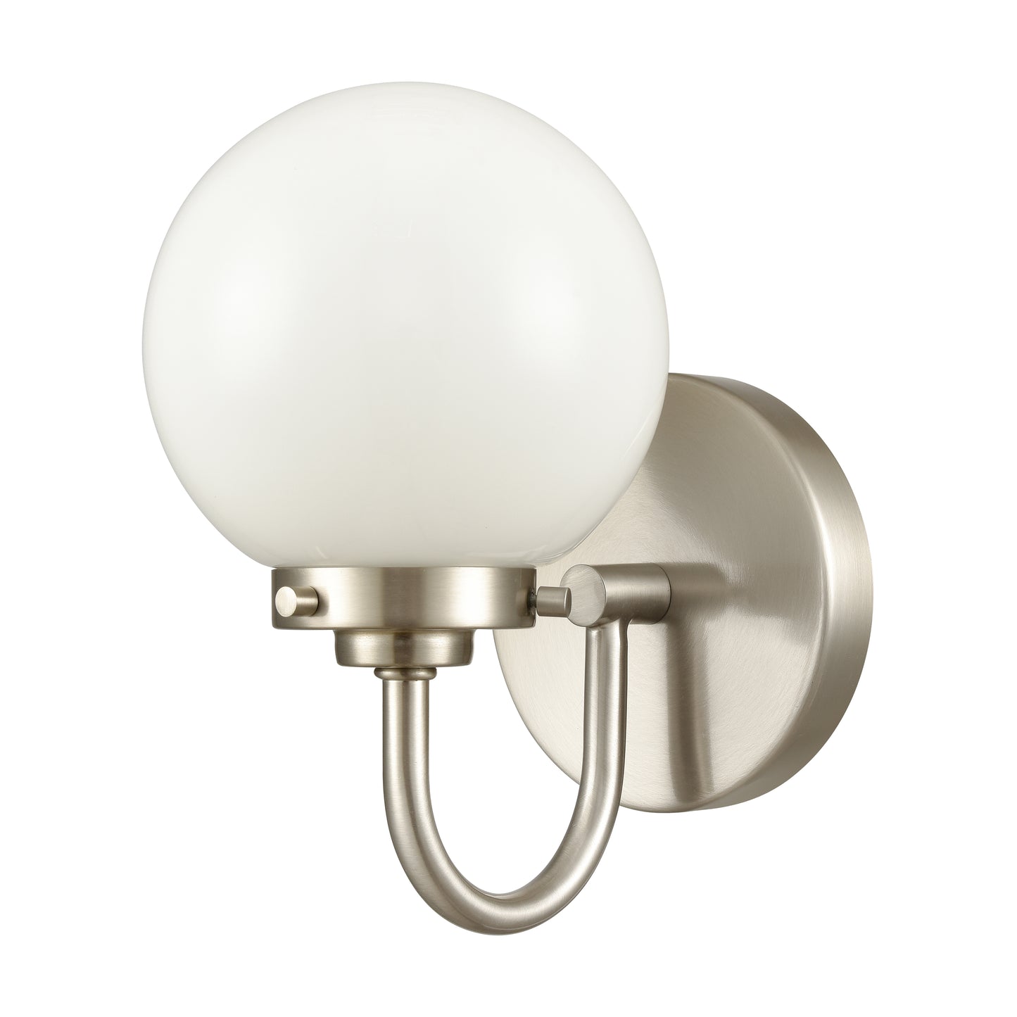 ELK SHOWROOM EC89980/1 Fairbanks 8.5'' High 1-Light Sconce - Brushed Nickel and Opal