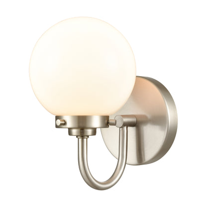 ELK SHOWROOM EC89980/1 Fairbanks 8.5'' High 1-Light Sconce - Brushed Nickel and Opal