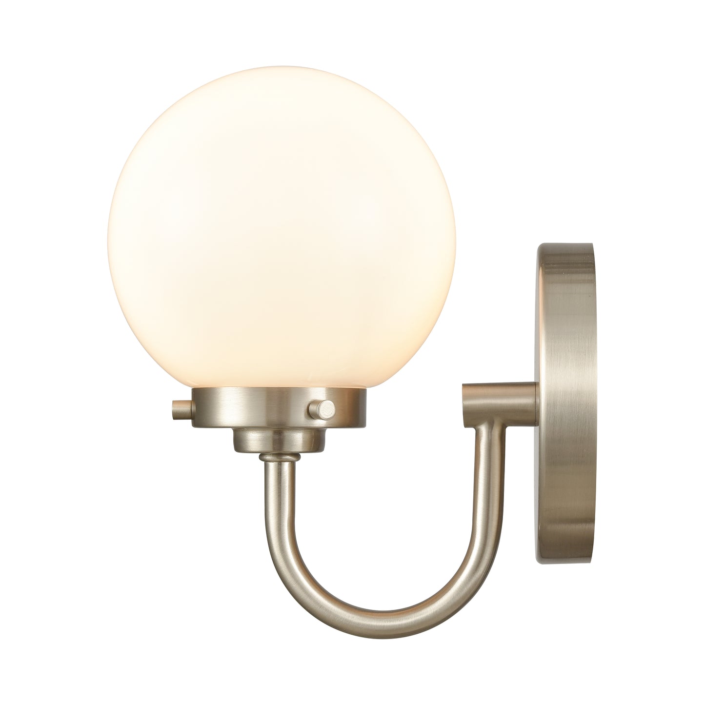 ELK SHOWROOM EC89980/1 Fairbanks 8.5'' High 1-Light Sconce - Brushed Nickel and Opal